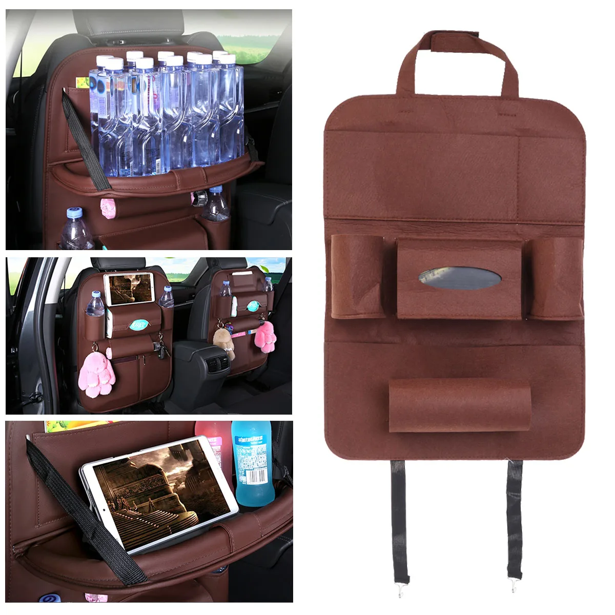 Auto Storage Pouch Car Back Seat Bag Multi-Pocket Holder for Organizing (Coffee) | Автомобили и мотоциклы