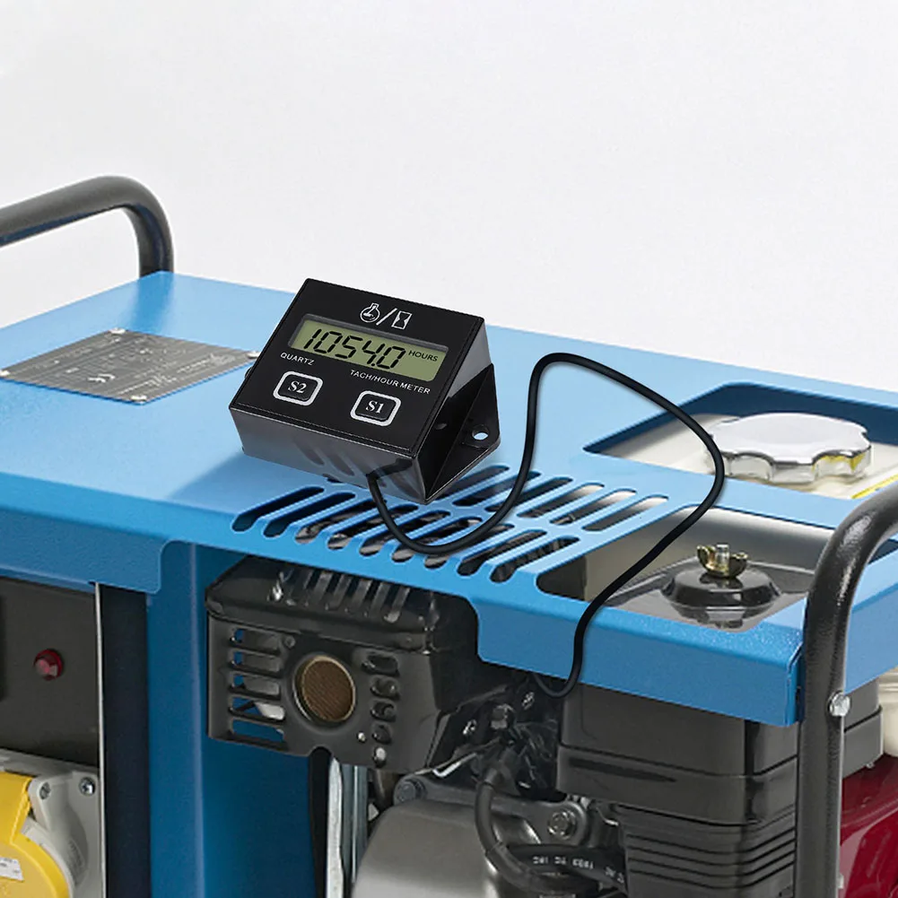 Тахометр цифровой со счетчиком моточасов измеритель числа оборотов с ЖК
