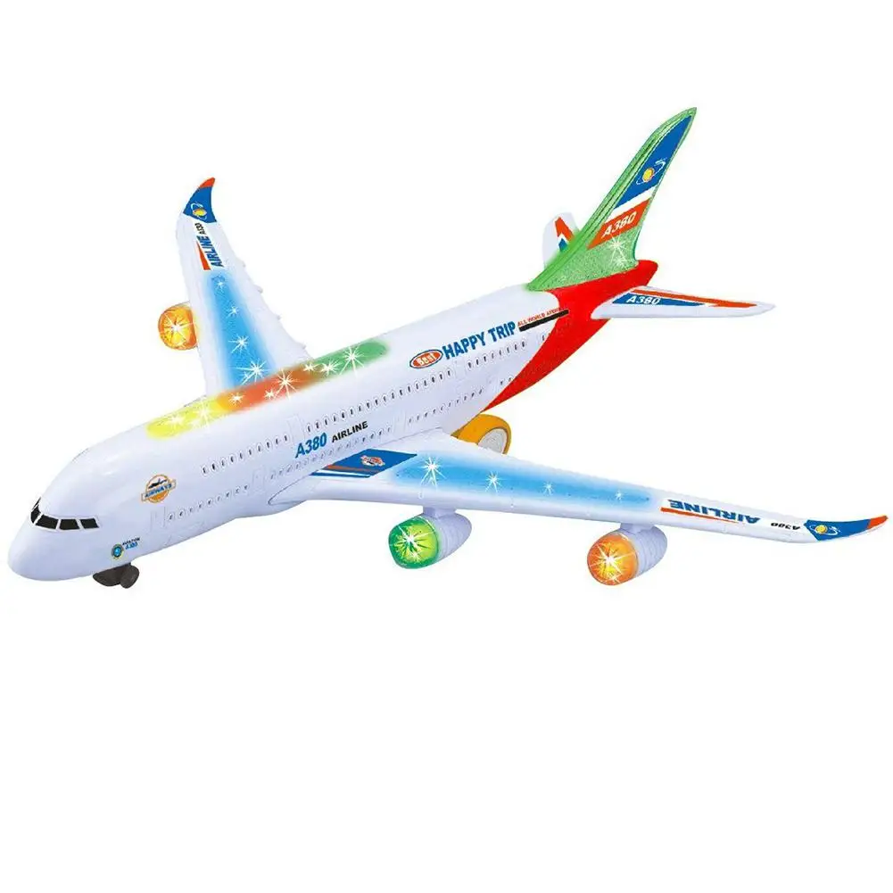 Электрические самолеты игрушечный симулятор самолет с мигающим светом и