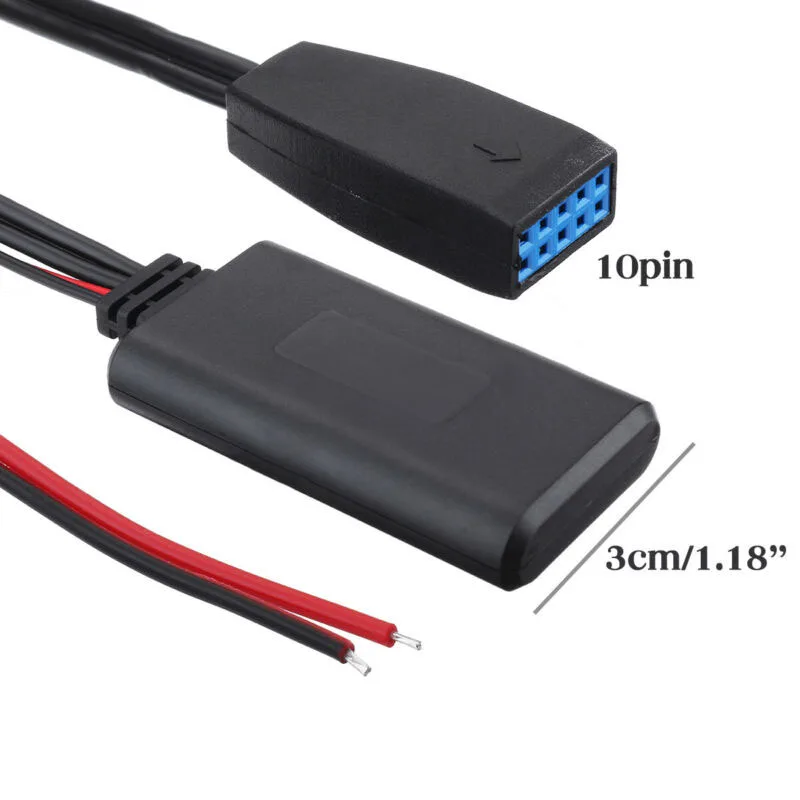 1 шт. 23 см 10 pin Черный ABS пластик 4 Bluetooth модуль CD головки блока AUX порт адаптер для BMW