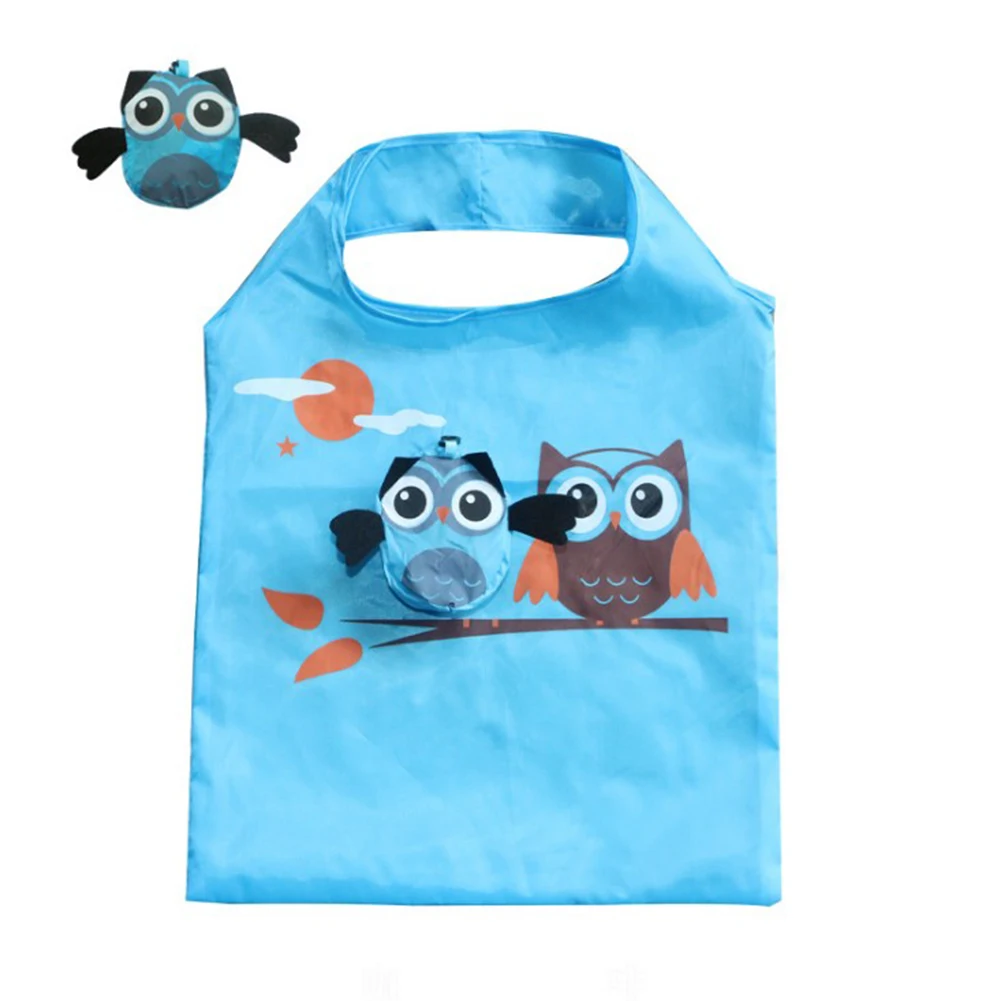 

Portable Cartoon Reusable Tote Shopping Bags Cute Creative Animal Owl Shape Foldable Grocery Eco Bags Travel Storage Pouch Gifts