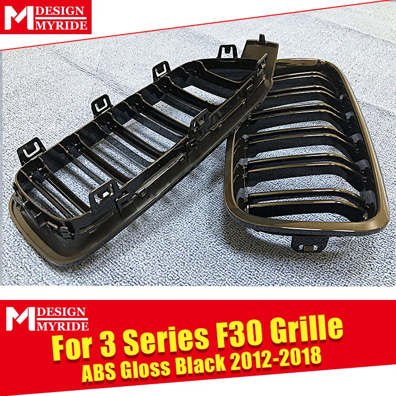 F30 M Style решетка 1 пара ABS Глянцевая черная Передняя ножка для 3 series 318i 320i 325i 320ixd 335is 2