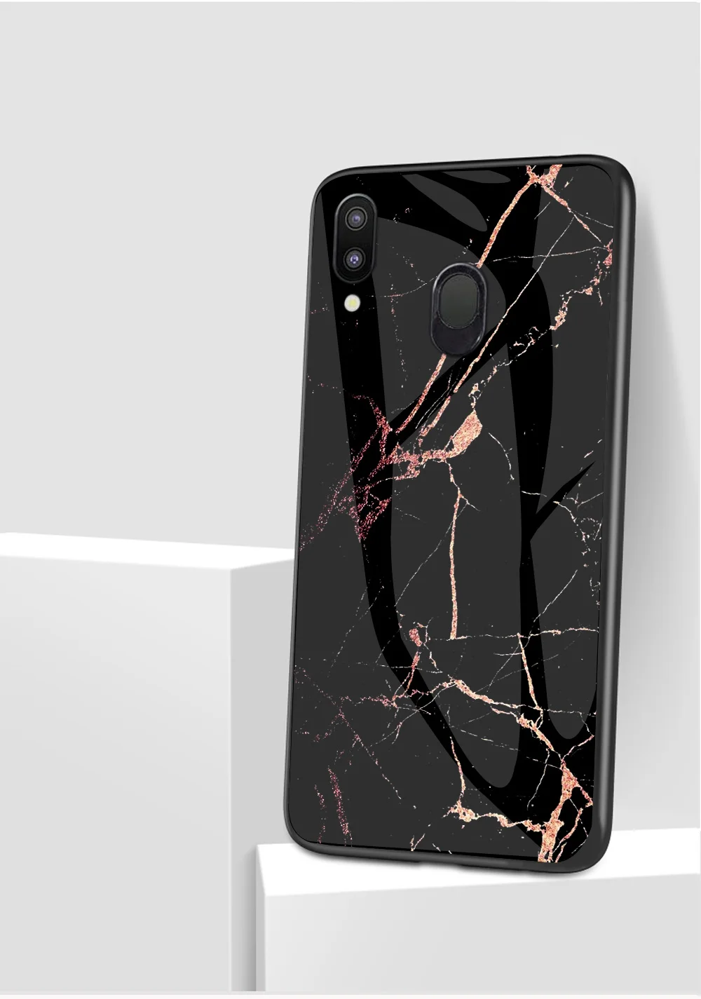 100 шт./лот чехлы из закаленного стекла с мраморным узором для Samsung Galaxy M10 M20 A30 A9 2018 A7