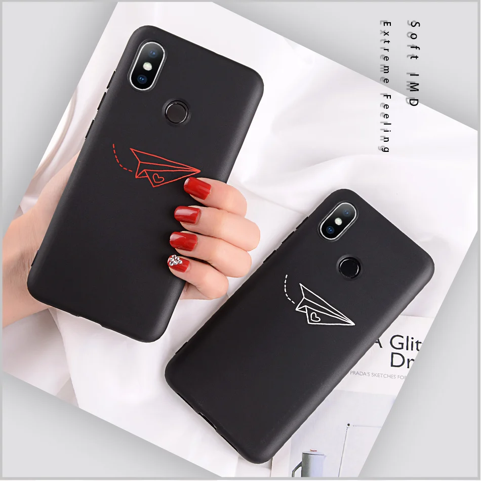 Moskado Case For Redmi Note 5 Xiaomi Max 2 2S 5S 6X 8 8SE 4A 4X 6 5A Plus Cute Love Heart Couple Soft TPU Phone Fundas |