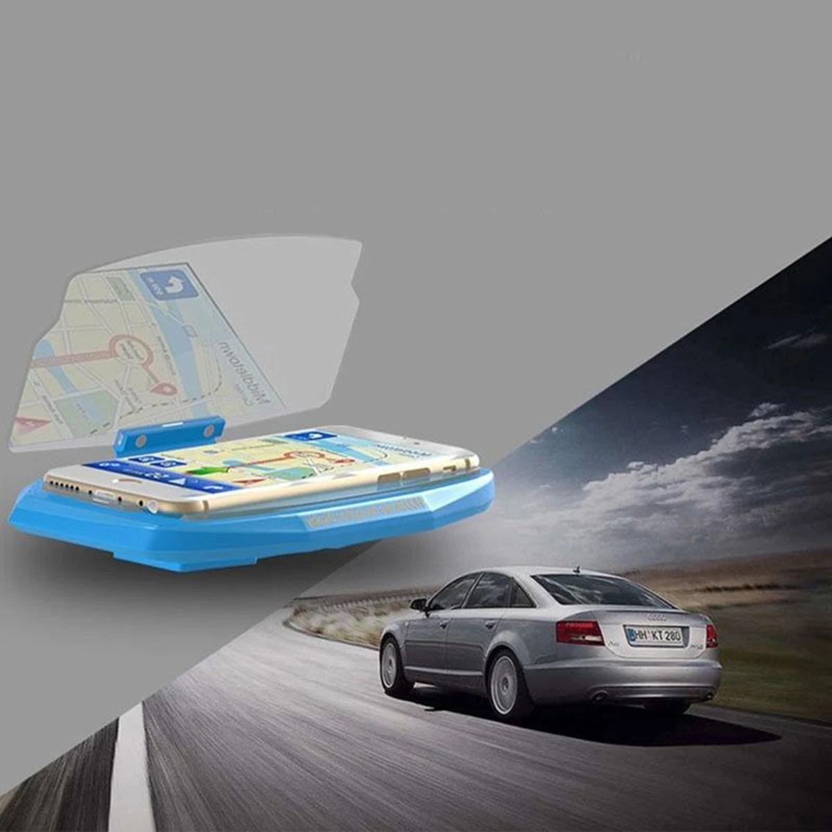 Универсальный автомобильный Автомобильный HUD телефон GPS навигация изображение