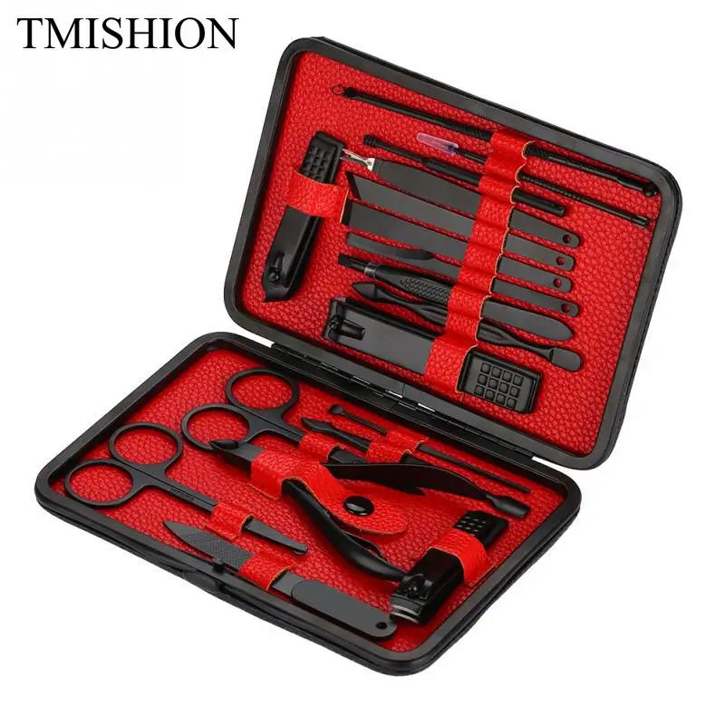 TMISHION 18 в 1 Pro кусачки для ногтей из нержавеющей стали педикюрный корректор