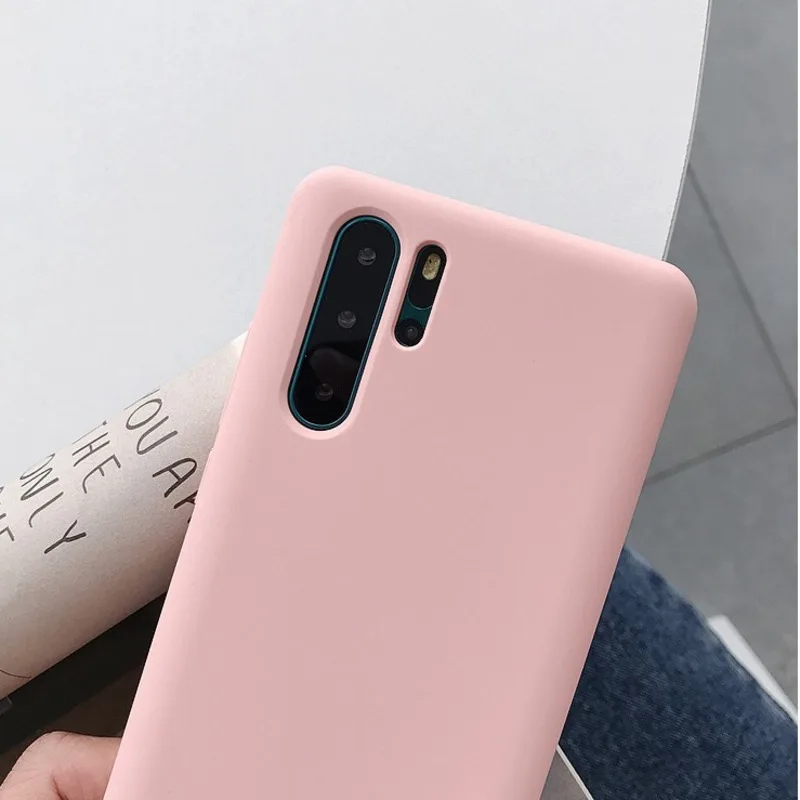 Роскошный мягкий жидкий силиконовый чехол для Huawei P30 Pro Sillicon с полной защитой