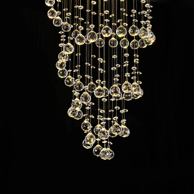 Современные спиральные хрустальные люстры осветительные приборы роскошные для