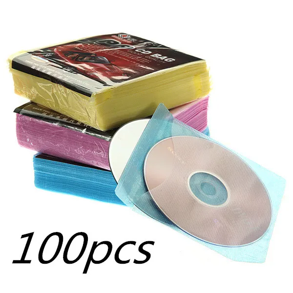 100 шт. прозрачный чехол для хранения CD и DVD полипропиленовая сумка портативный