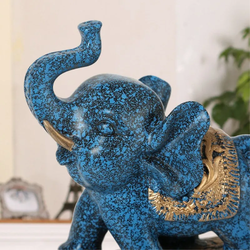 Смола слон украшения творческий счастливый город дом мебель благоприятное