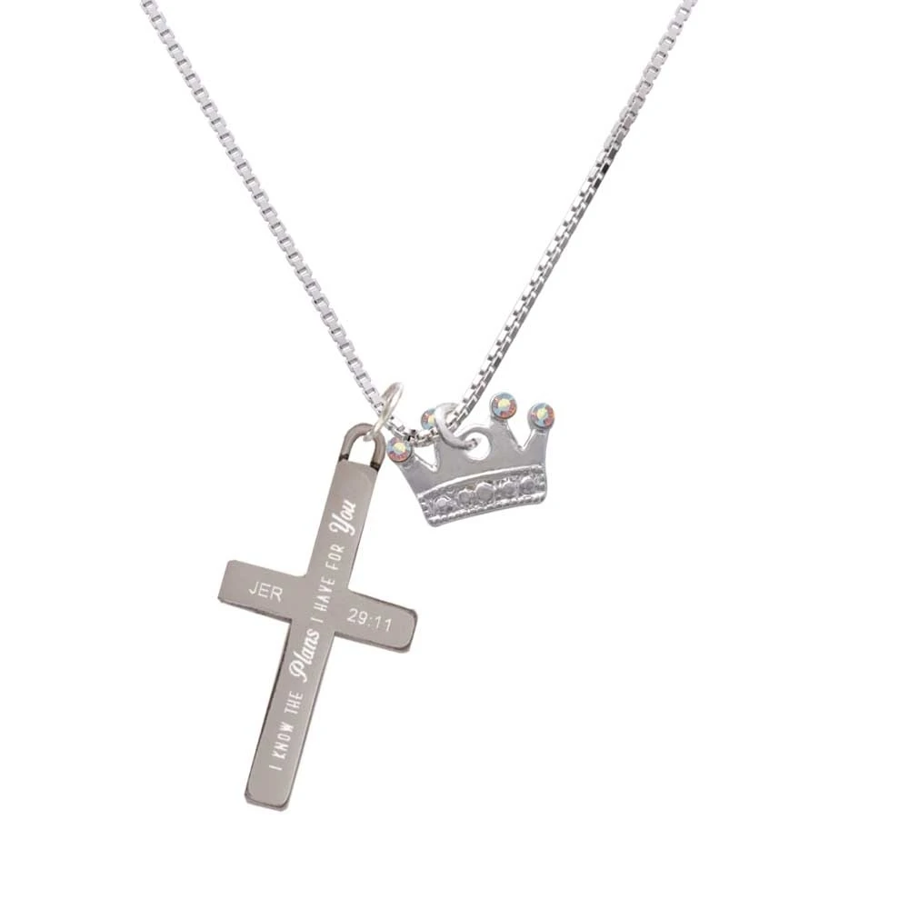 Корона с кристаллами и текстурой нижней-планы у меня для вас-крест ожерелье |