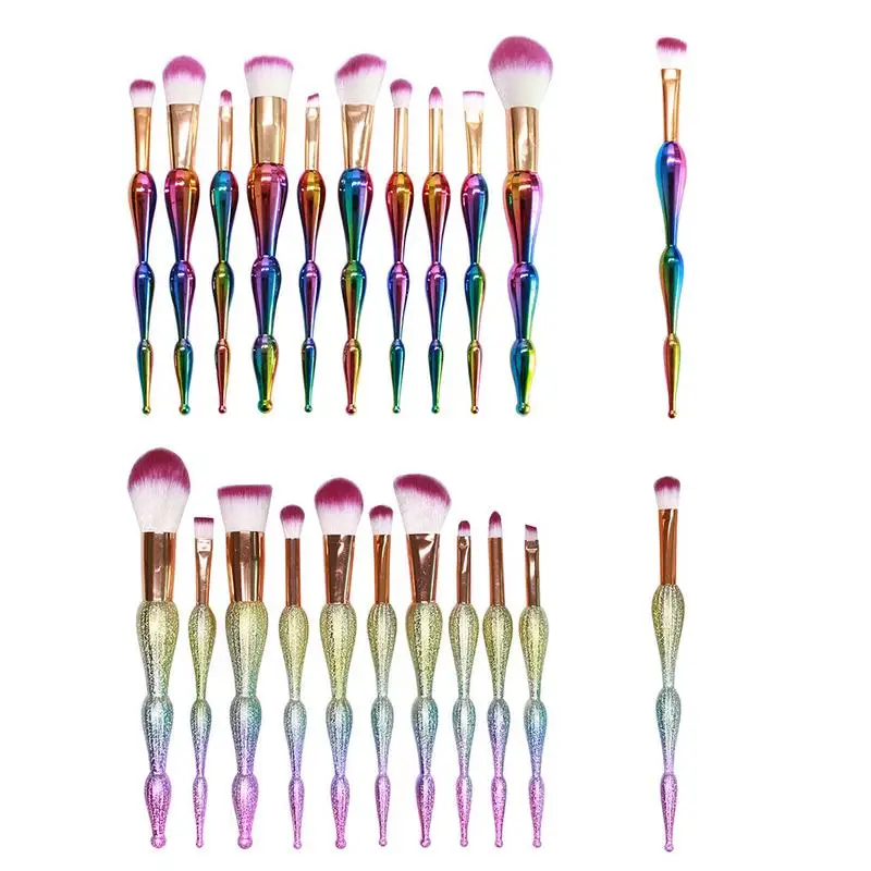 10 шт. женский набор кистей для макияжа Пудра основа Румяна растушевки тени глаз