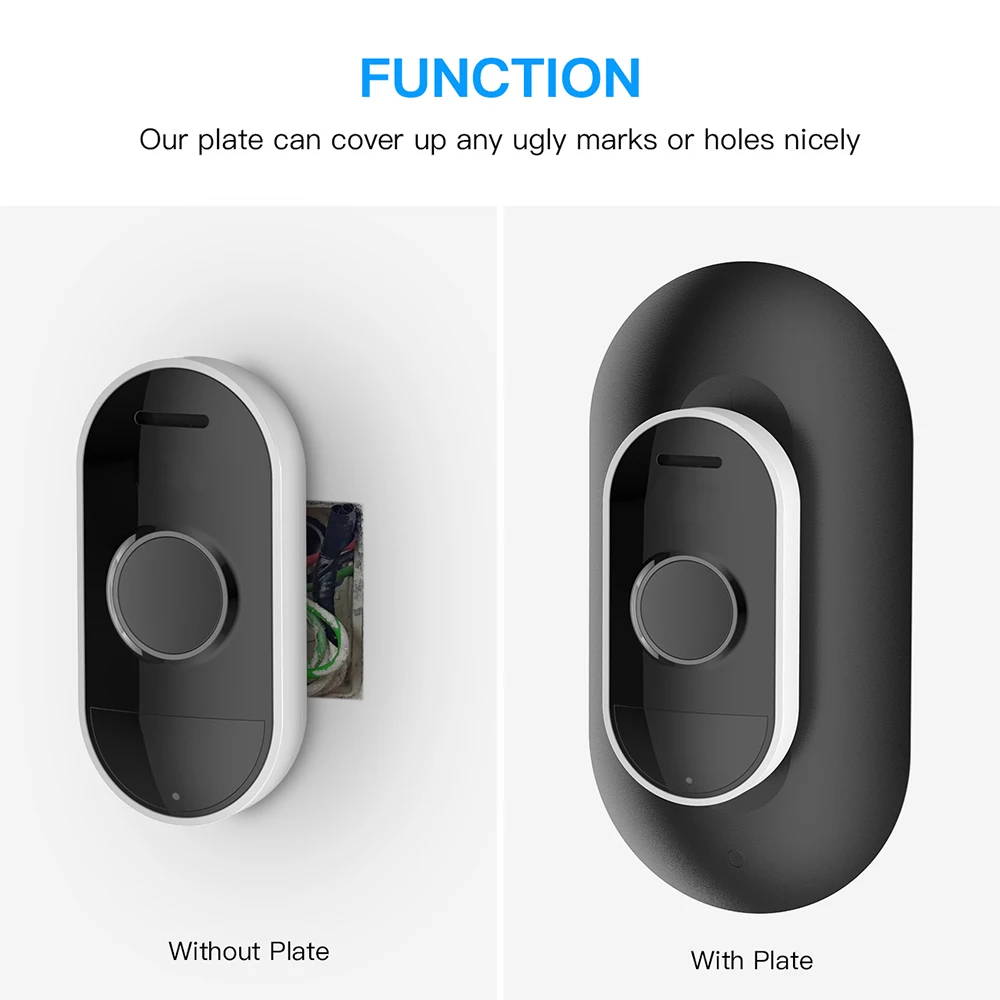 

Wall Plate for Arlo Audio Doorbell Wall Mounting Plate Accessories for Arlo Doorbell to Keep an Easy Installation and Clean Look