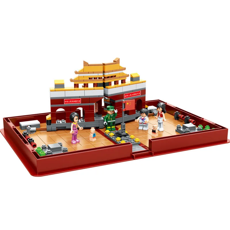 Складные Пекинские Тяньаньмэнь для девочек строительные блоки совместимые с