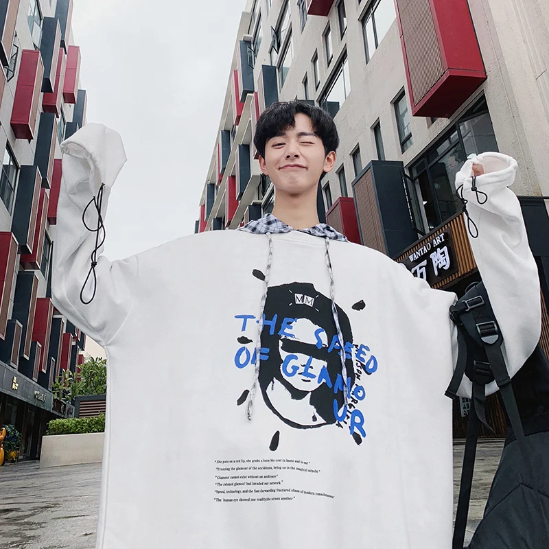 Новинка весны 2019 Мужская молодежная Корейская версия Харадзюку стиль пара с