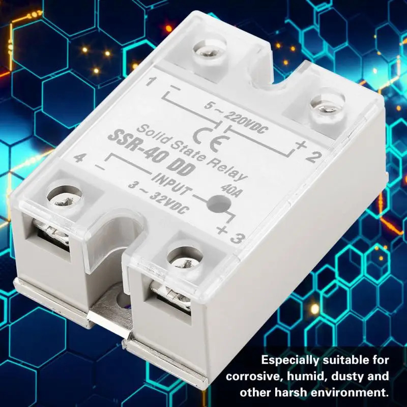 SSR 40 DD 40A 5 220VDC твердотельное реле для промышленного процесса автоматизации