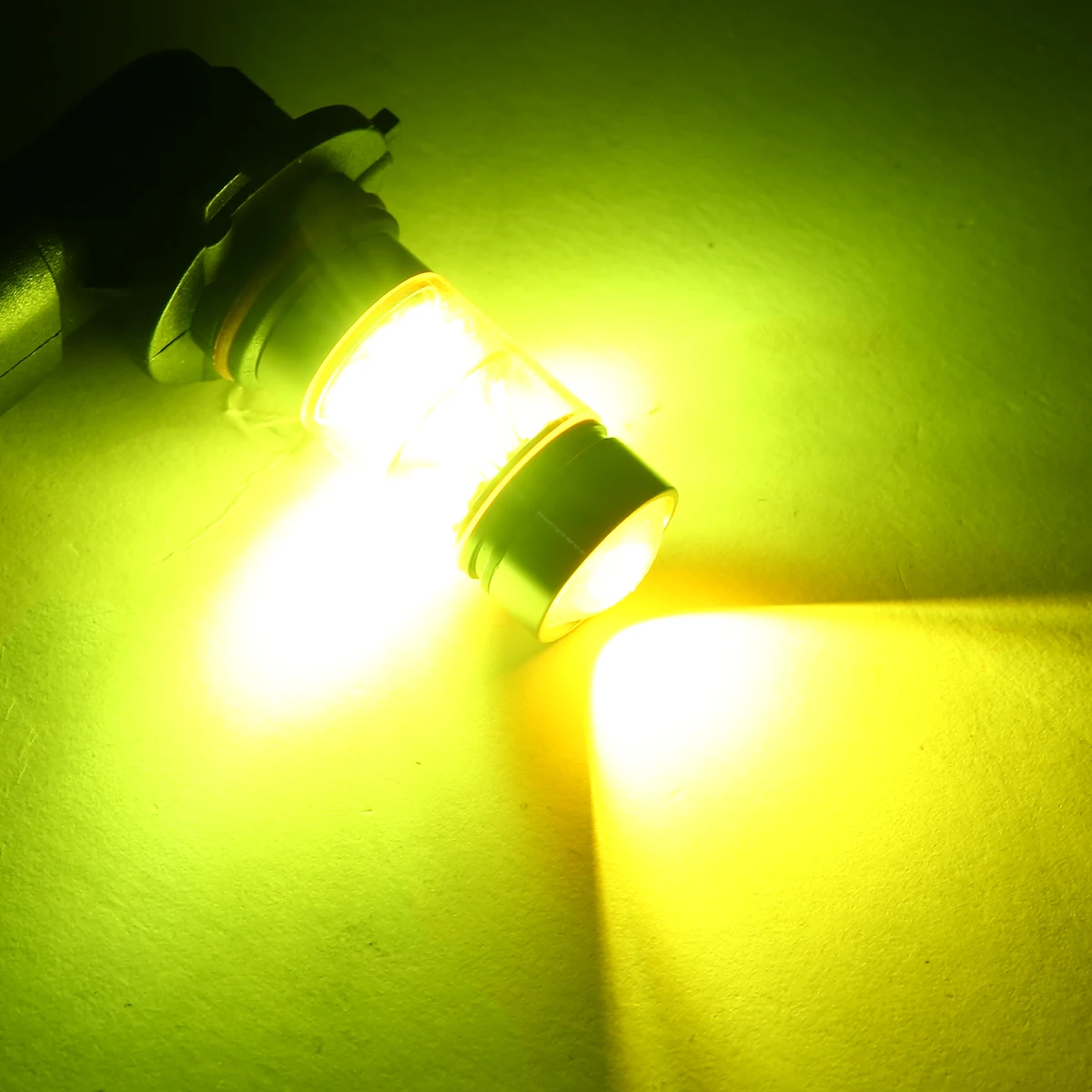 

New Pair Auto Leds Light HB4 9006 Fog Lights Bulb 1500LM 4300K Yellow Car Driving Running Lamp 12V 24V