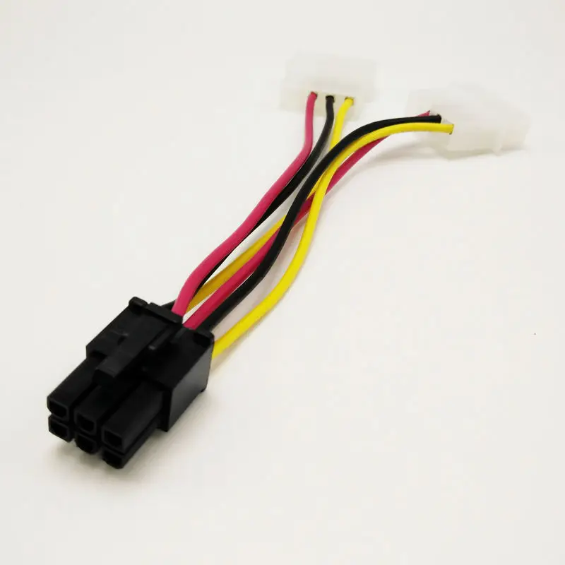 50 шт. высокое качество 2x4 булавки Molex до 6 PCI E ATX PSU адаптеры питания графика видео