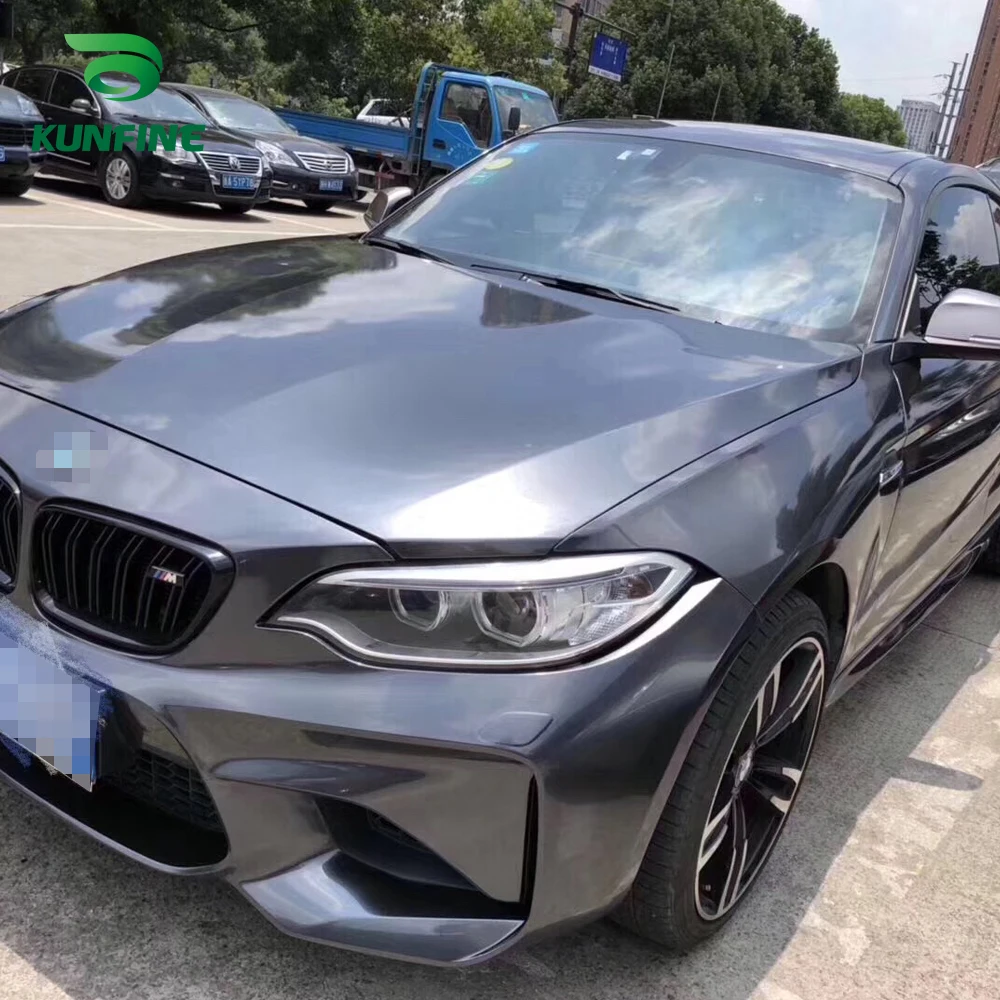 Стайлинг автомобиля металлическая серая Автомобильная виниловая пленка