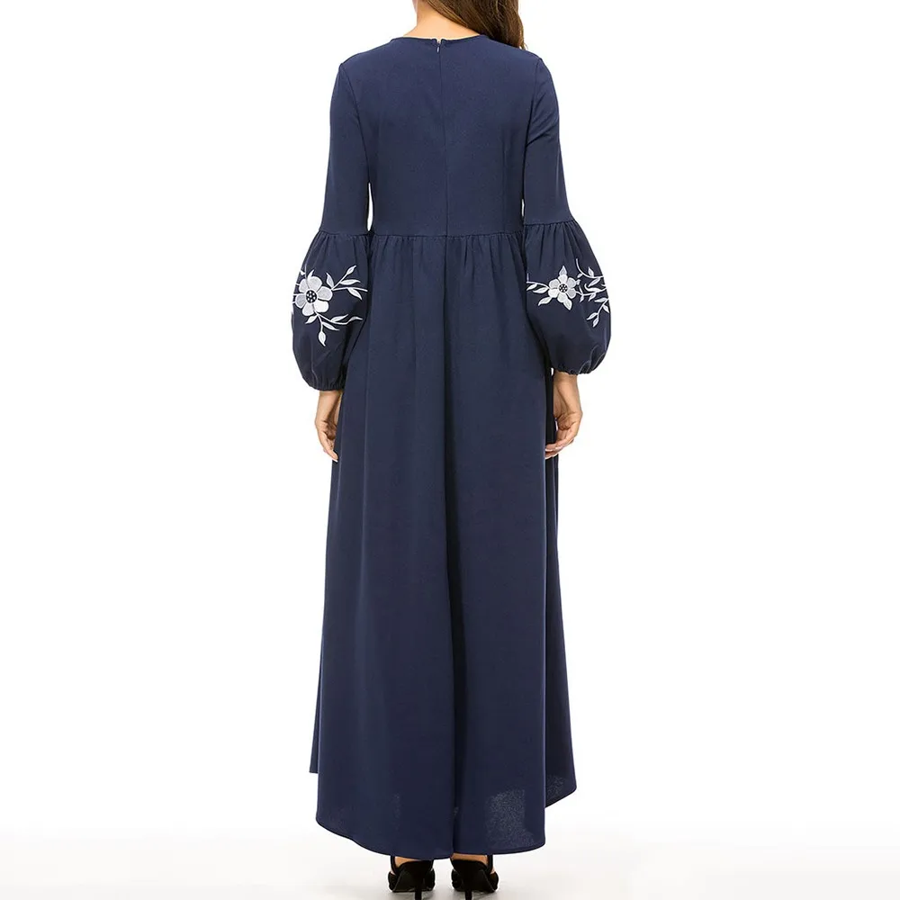 Bohoartist Цветочный принт плиссированные пуловер Фонари рукава платья Boho осень Для