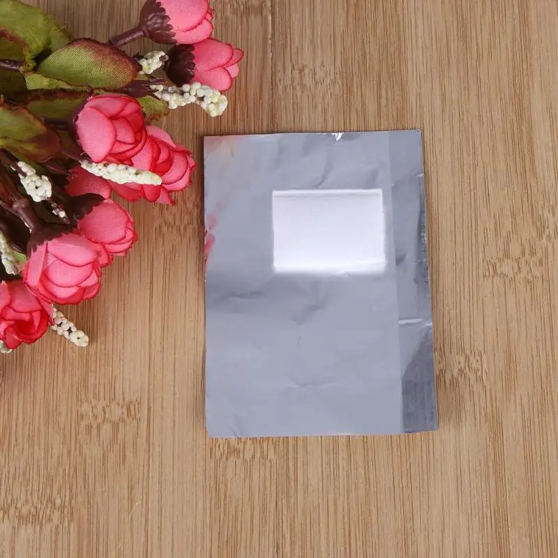 100 шт./лот алюминиевая фольга для дизайна ногтей отмачиваемый акриловый Гель-лак