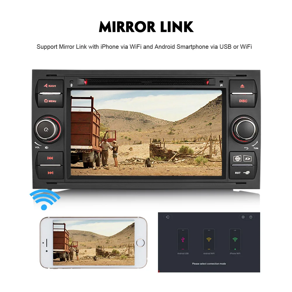 Четырехъядерный Android 8 1 Авторадио автомобильный стерео DAB + DVD WiFi 4G DVT IN