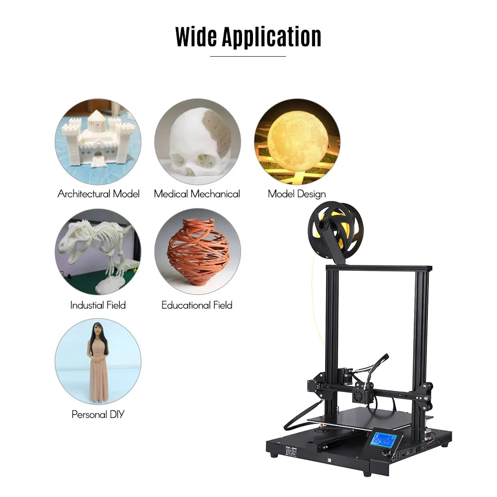 Creasee CS-10 3D принтер DIY Kit ультра-тонкое металлическое основание высокая точность