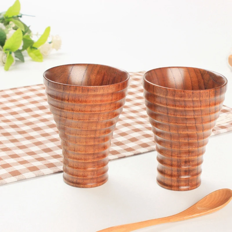 8Ounce Hand-Made Solid Wood Carving Strand Cup For Beer Coffee Milk | Дом и сад