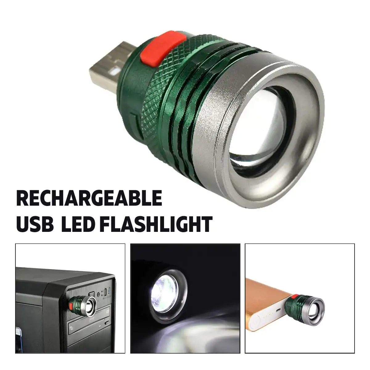XANES 2401A XPE 120 люмен 3 режима USB Перезаряжаемые Портативный масштабируемый