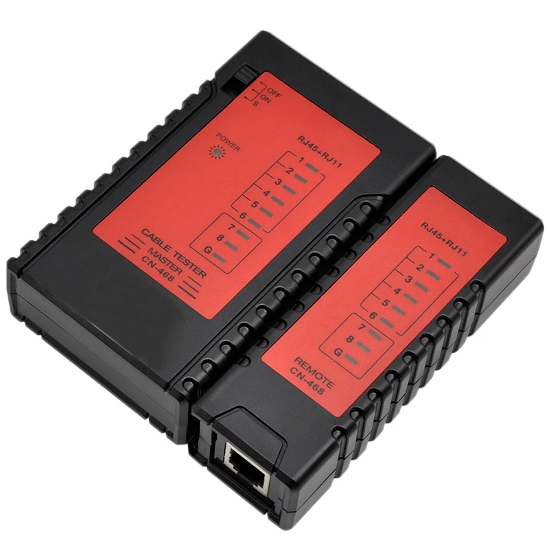 Пластиковый Тестер кабеля Ethernet Rj45 Rj11 Rj12 Cat5E Cat6 тестер локальной сети инструменты