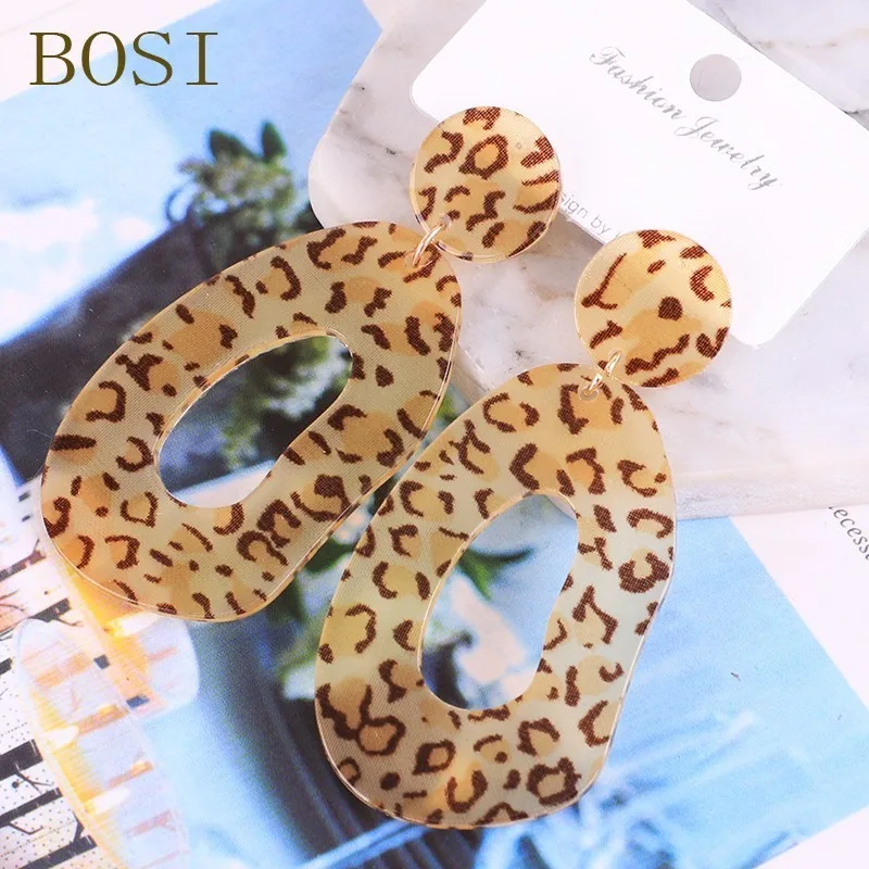 Модные Акриловые серьги для женщин ювелирные изделия богемный геометрический