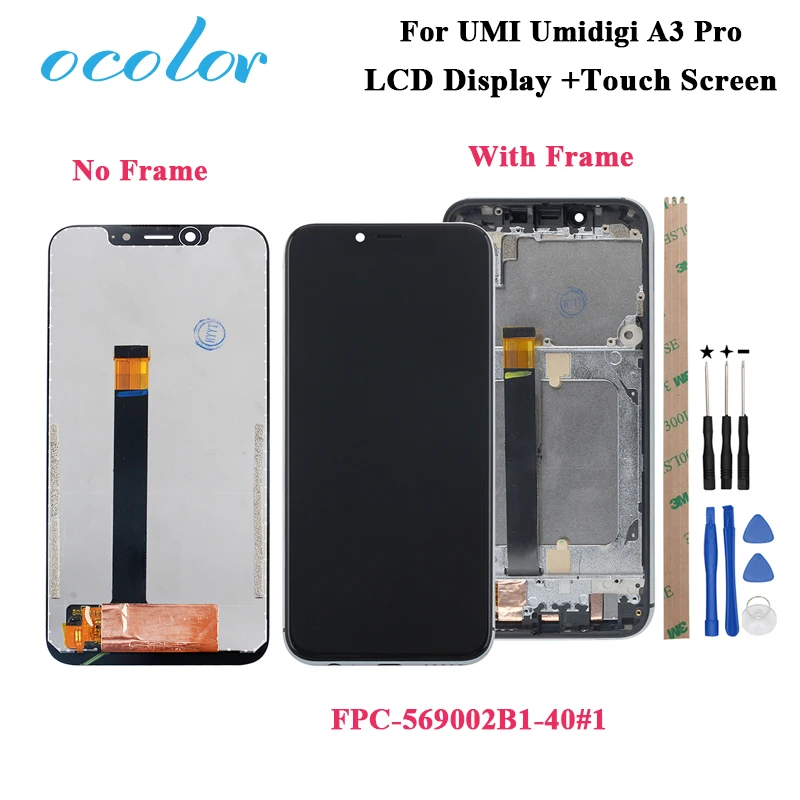 Ocolor для UMI Umidigi A3 Pro ЖК дисплей Дисплей и сенсорный экран Экран 5 7 &quotв сборе Телефон