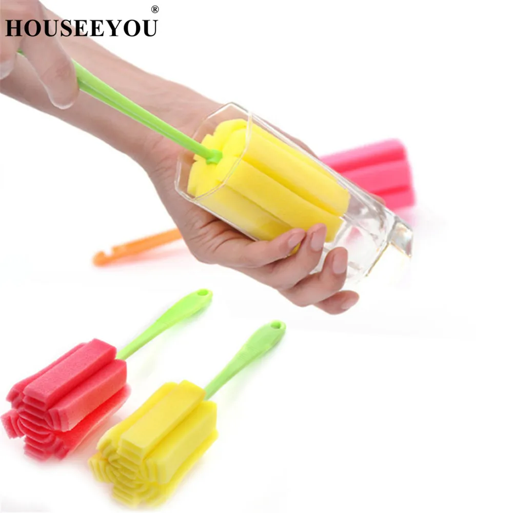 Новинка 1 шт. пластиковый инструмент для чистки кухни губка щетка бокалов бутылок