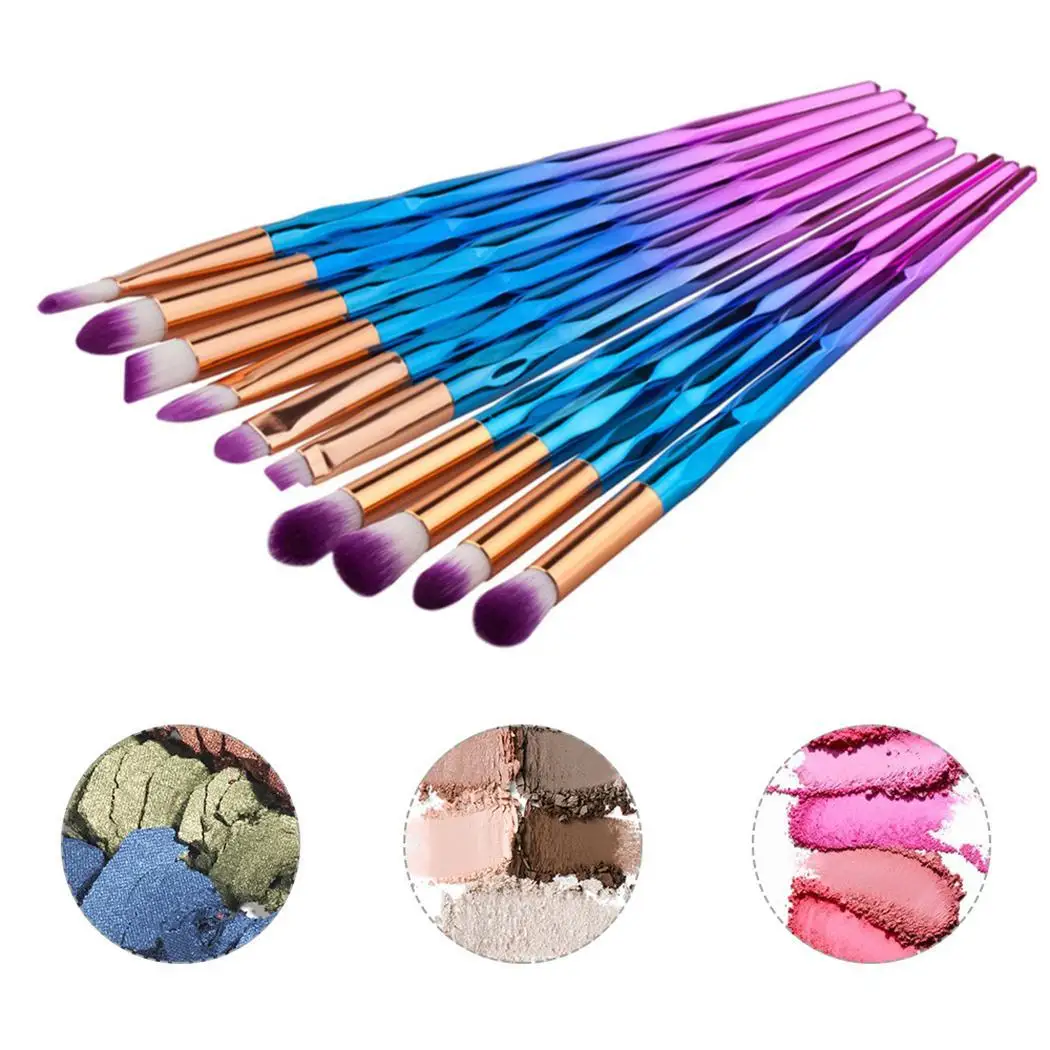 Новая мода для женщин макияж пудра румяна кисти ABS косметический набор (10 шт.)