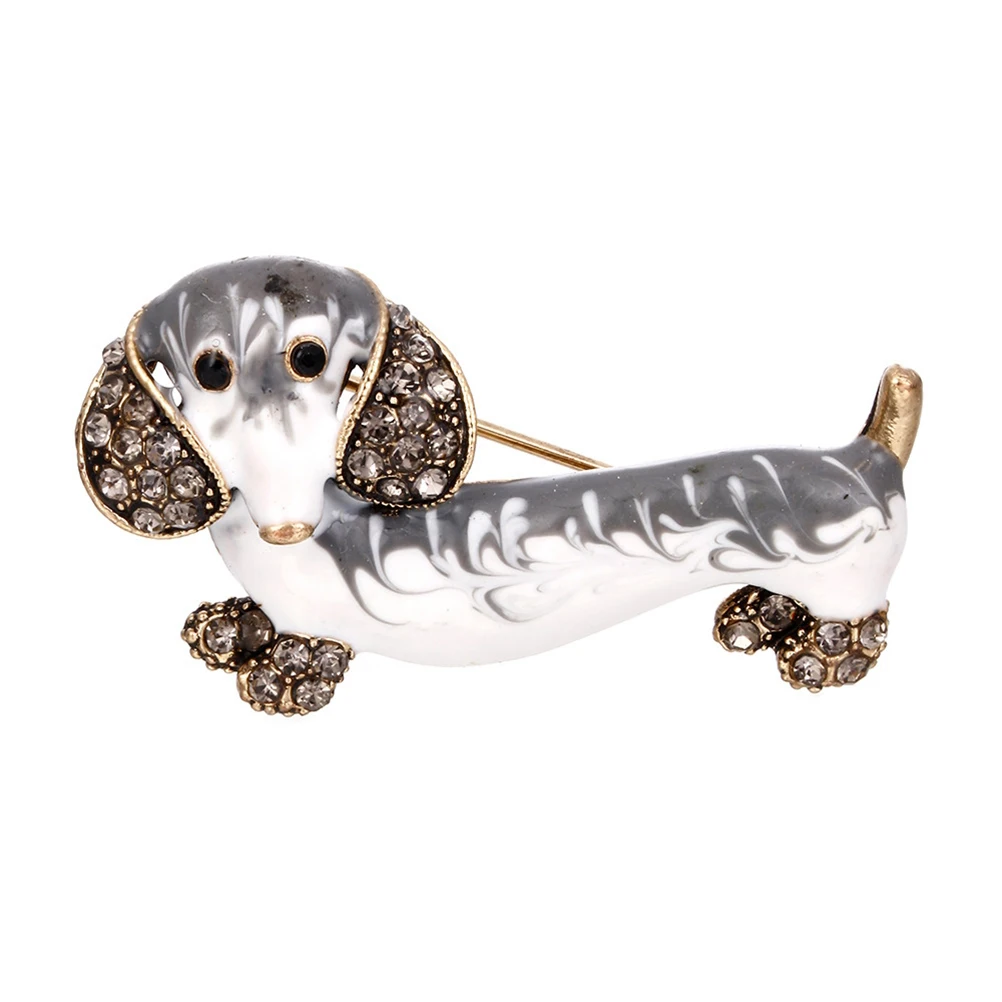 1PC Dog Alloy Breastpin Brooch Pin Lapel Jewelry Accessories Corsage Gift for Shawl Bag Hat Scarf Clothes Decoration | Украшения и