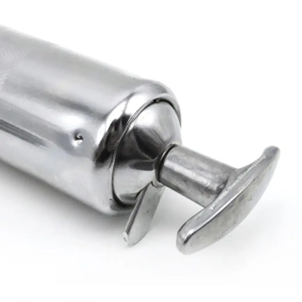 120CC Zinc Alloy High Pressure Large Capacity 2800-5600 psi Handheld Grease Gun Silver 27cm/10.6inch |
