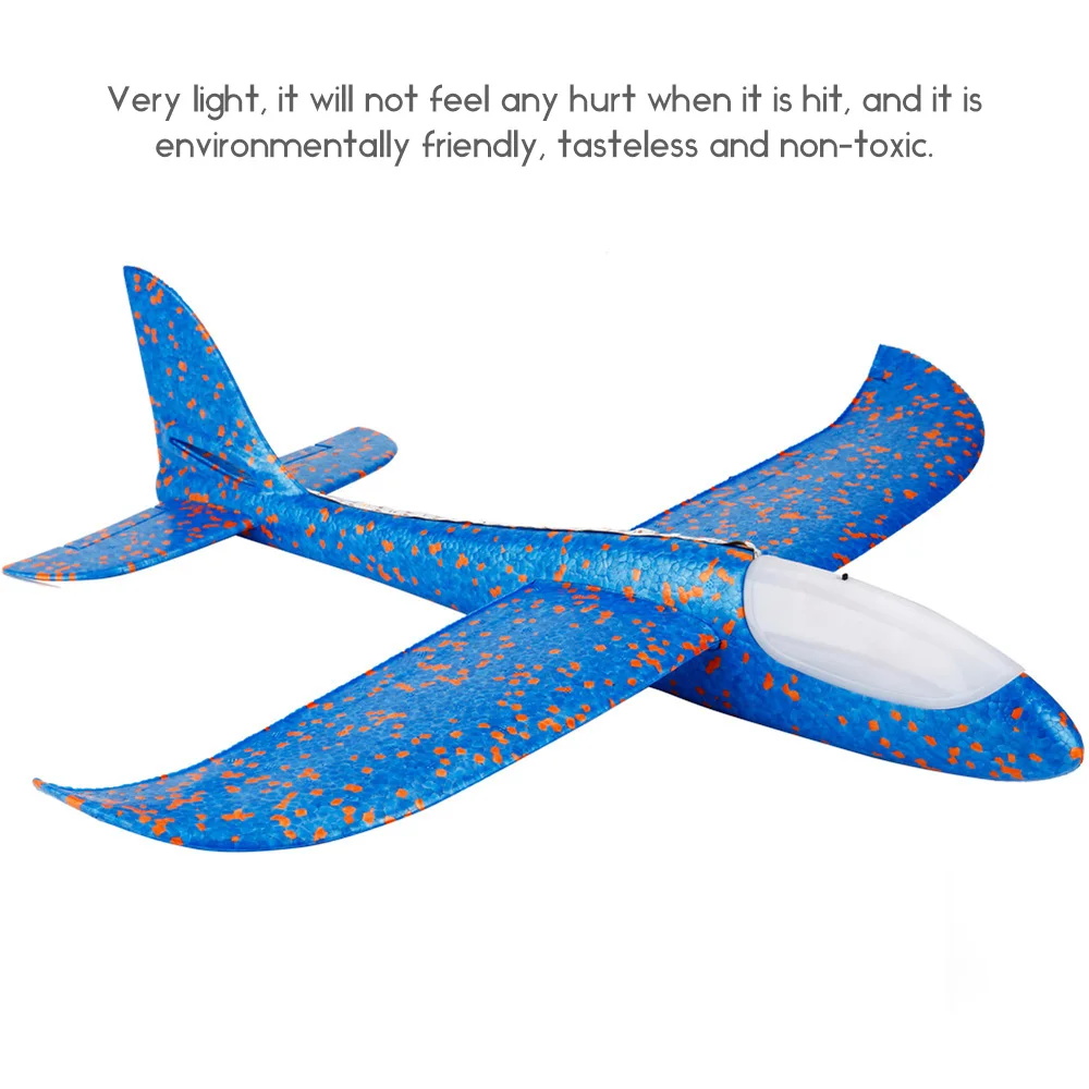 Ручной пенопластовый самолет планер с головой и телом светодиодный фонарь