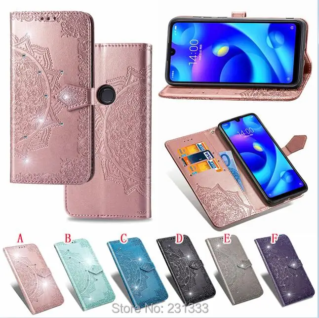 Чехол Кошелек C ku для Xiaomi Play 8 LITE Pocophone F1 MAX 3 со стразами кожаный чехол с подставкой