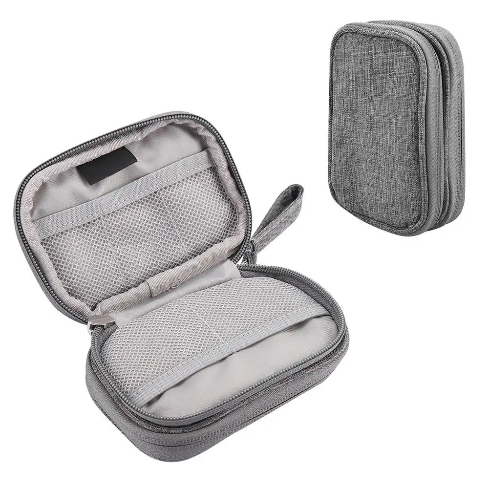 Zerodis Portable Digital Power Bank Storage Bag Data Cable U Disk Pouch Travel Pack | Дом и сад
