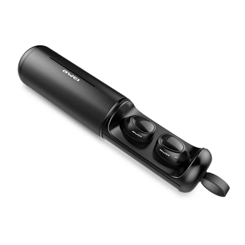 Awei T5 TWS Twins наушники истинные беспроводные Bluetooth V5.0 с зарядной базой влагостойкие