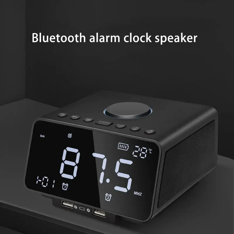 Интеллектуальная bluetooth колонка электронные часы со светодиодным дисплеем радио