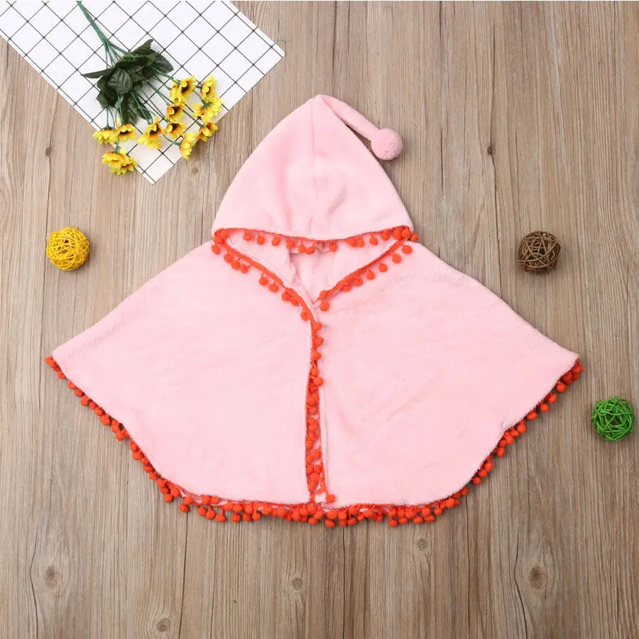 Осенне-зимняя повседневная теплая накидка с капюшоном и длинными рукавами для