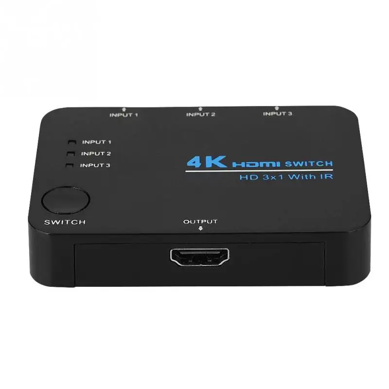 Видео высокого Разрешение 4 K Ultra HD HDMI коммутатор 3X1 3 в 1 из 1080 P Video Splitter конвертер
