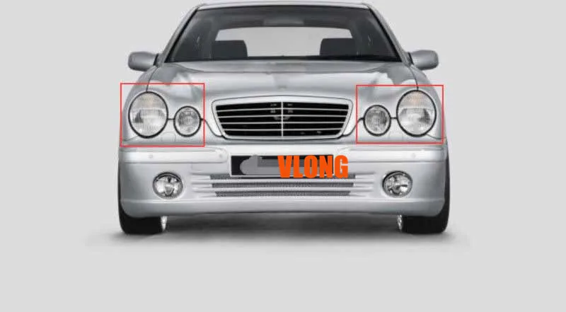 Пара фар линзы фары Крышка для MERCEDES E класс W210 E320 E350 1996 03|Фара авто в сборе| |