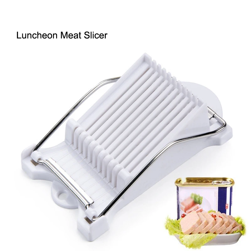 

Manual Luncheon Meat Slicer Cheese Boiled Egg Banana Soft Food Slicer Canned Meat Sushi Cutter Stainless Steel Cutting Wire