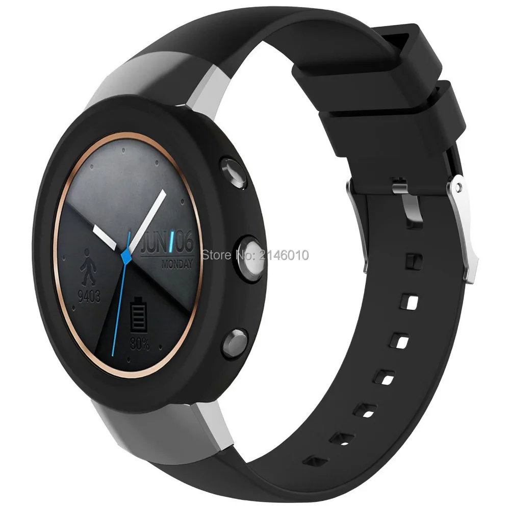 

Replacement Rubber Watch band Wrist Strap+Protect Shell Case for ASUS ZENWATCH 3
