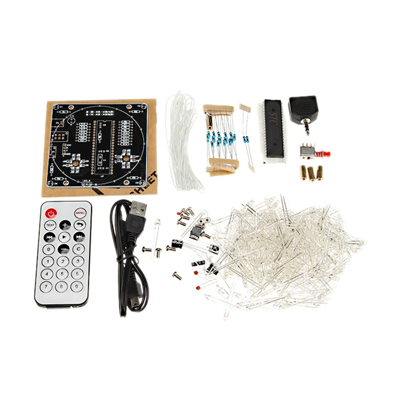 LEORY светильник LED Light Cube Kit 16*16 Music Spectrum DIY Электронный комплект с пультом