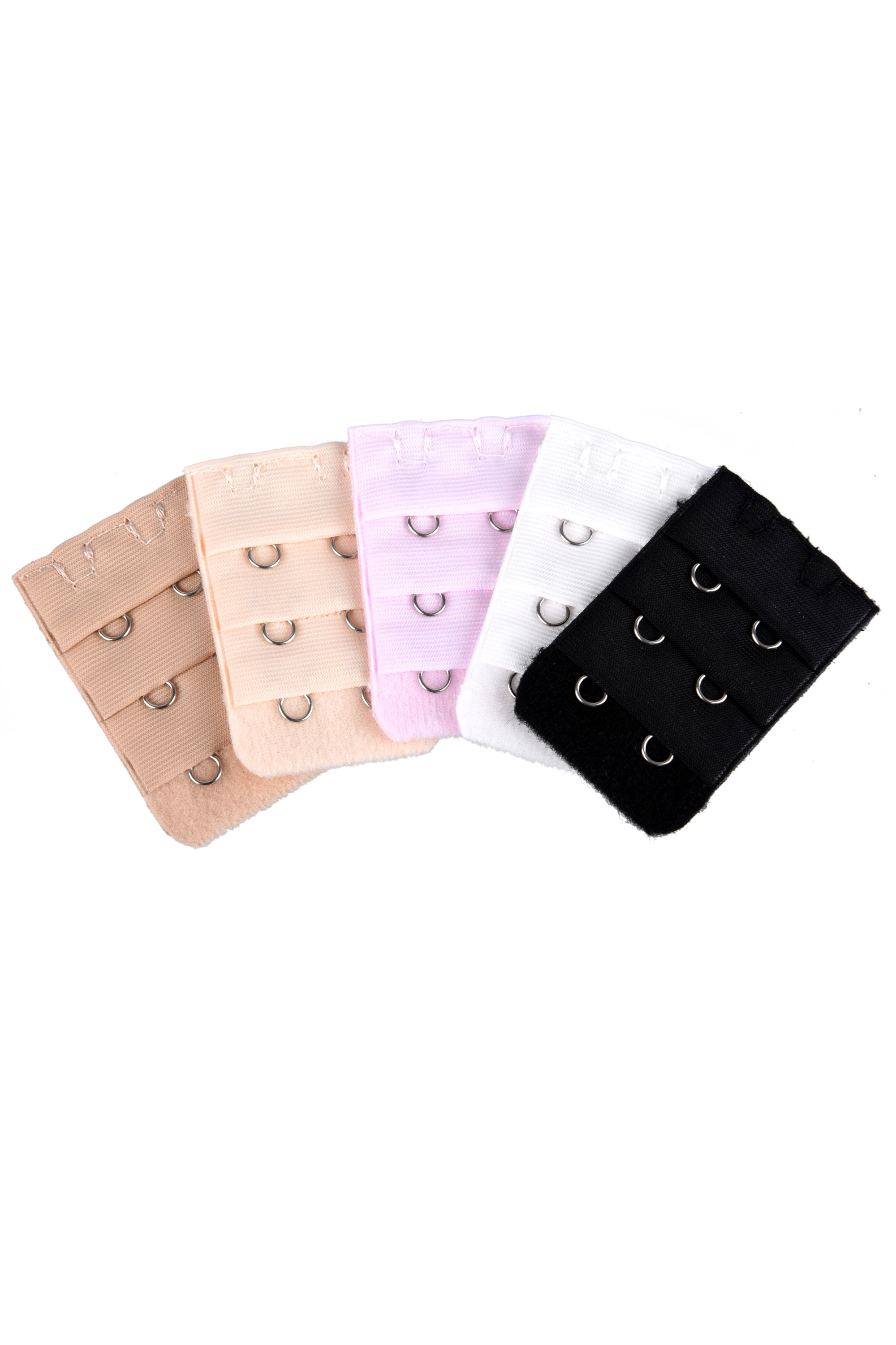 CNIM Hot 5 Pcs 2 Hooks Bra Extender Strap Extention Pale Pink Beige White for Ladies |