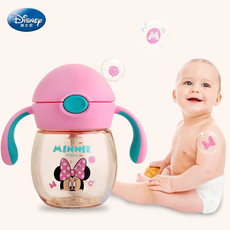 

Genuine Disney PPSU Baby Feeder Wide Break-resistant Nuk With Handles Feeding Bottle Silicone Nipple Water Baby Feeding Bottle