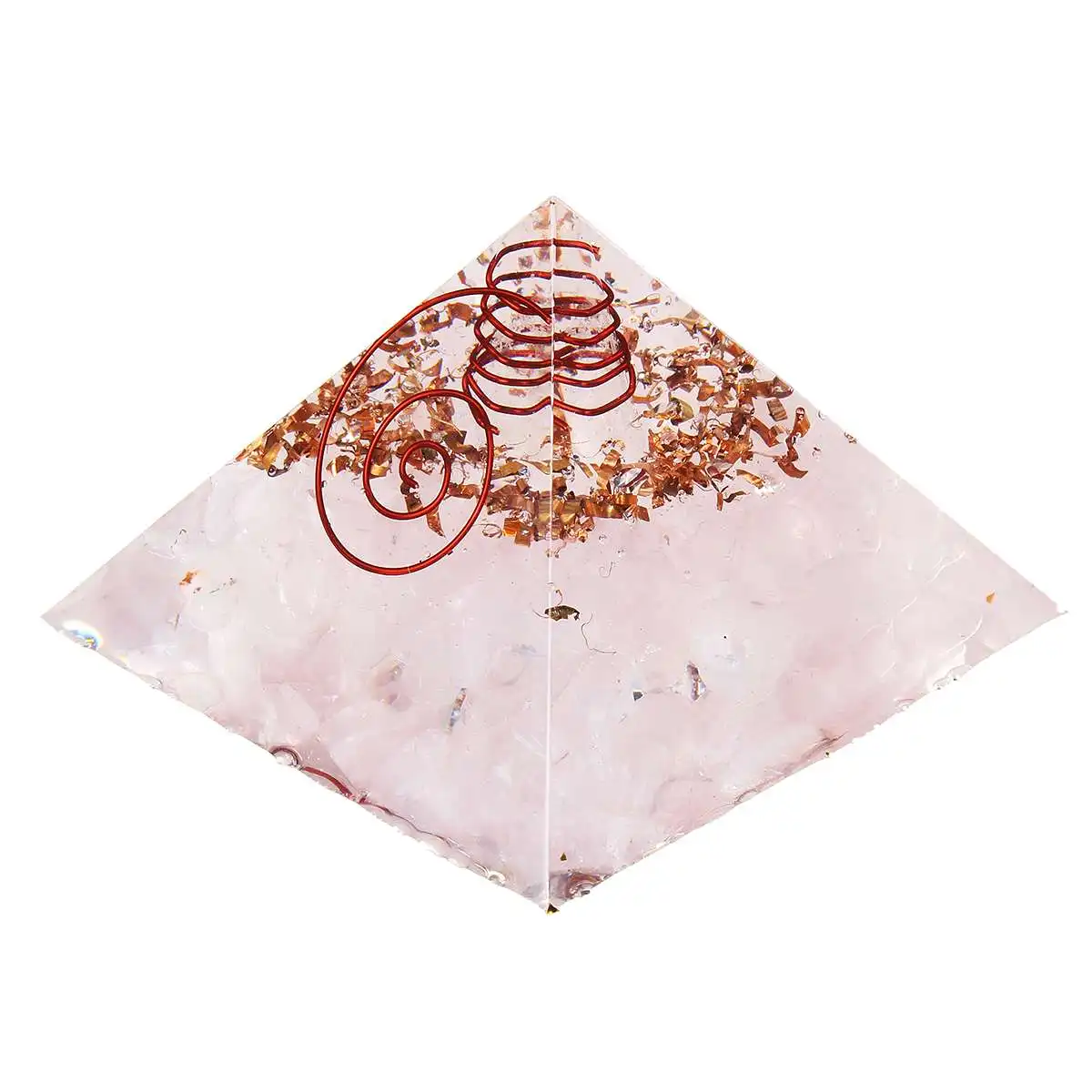 Aura Crystal 65 мм Orgone Energy конвертер Orgonite Пирамида успокаивает камень, меняющий магнитное поле жизни смолы